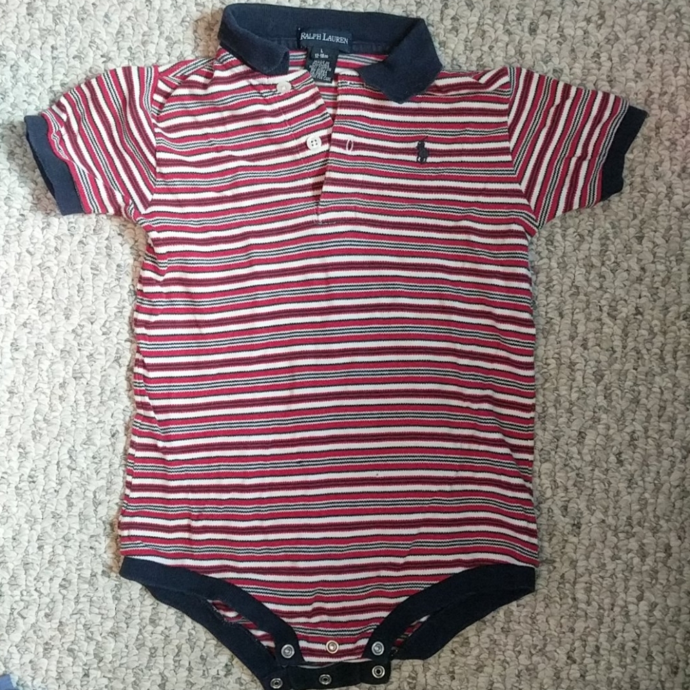 Ralph Lauren 12-18 mos red, white & blue striped